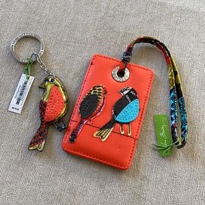 Vera Bradley bird luggage tag and keychain, NWT